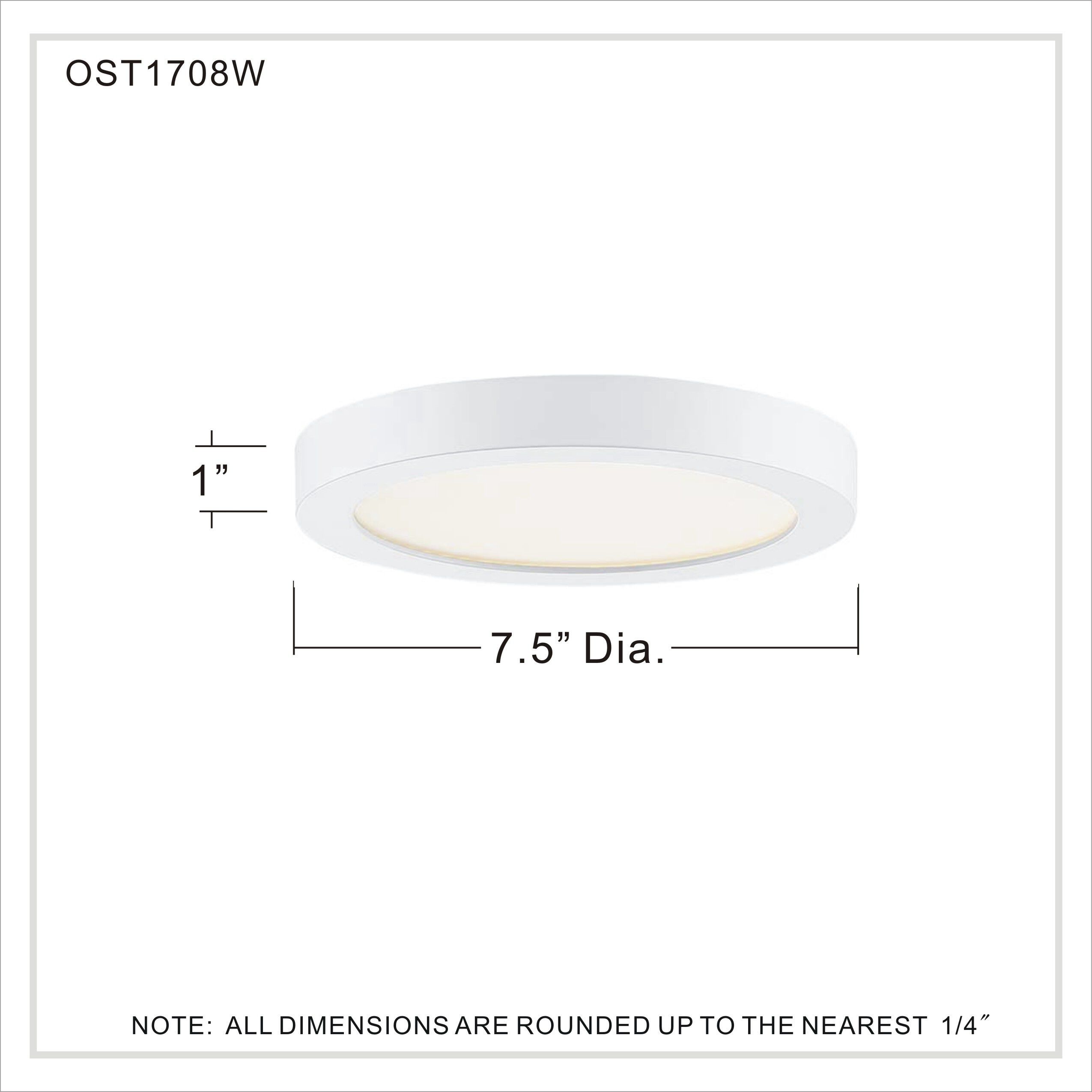 Outskirts LED 7.5 inch Fresco Flush Mount Ceiling Light in Italian Fresco