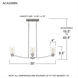 Acacia 3 Light 35 inch Brushed Nickel Island Light Ceiling Light