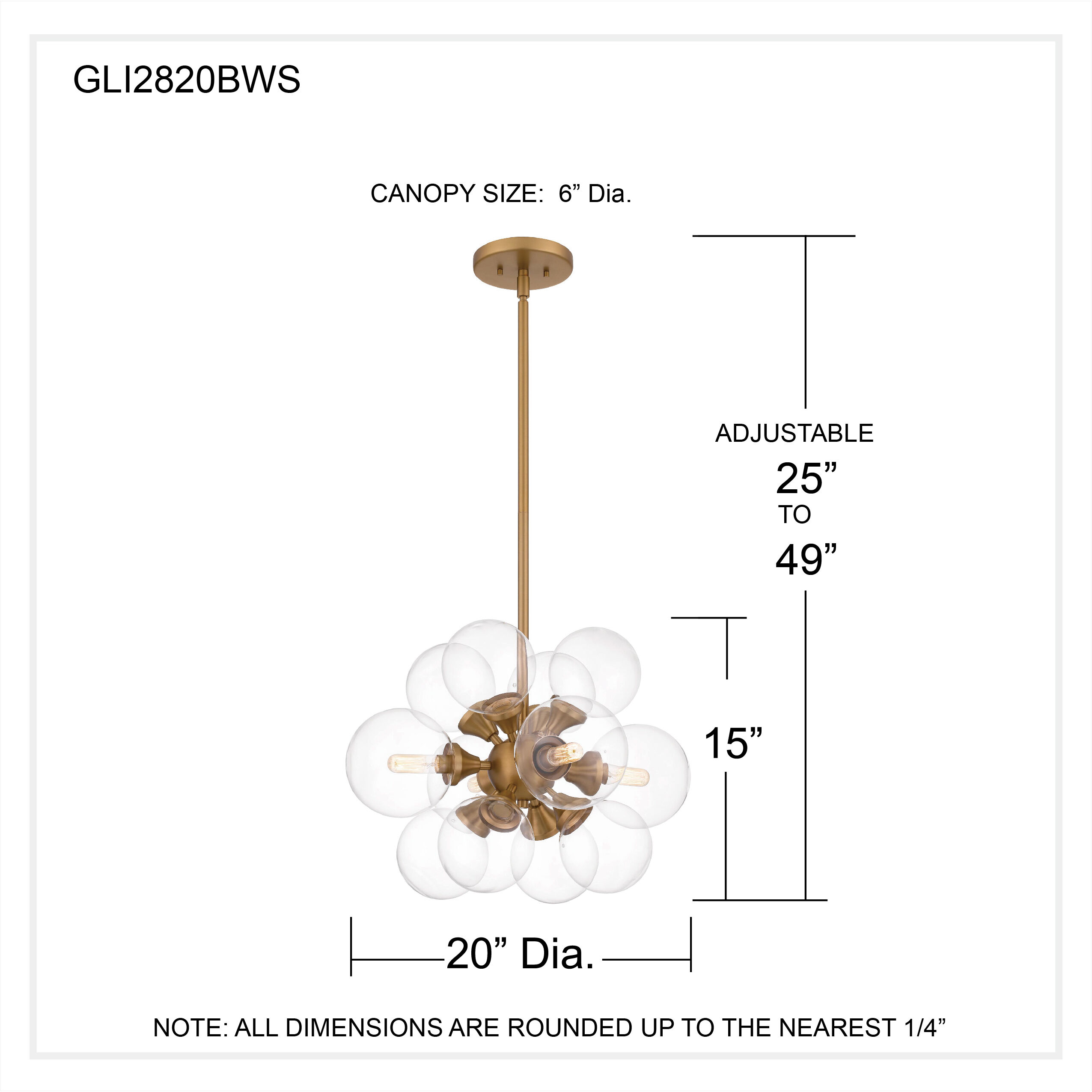 Glinda 4 Light 20 inch Brushed Weathered Brass Pendant Ceiling Light