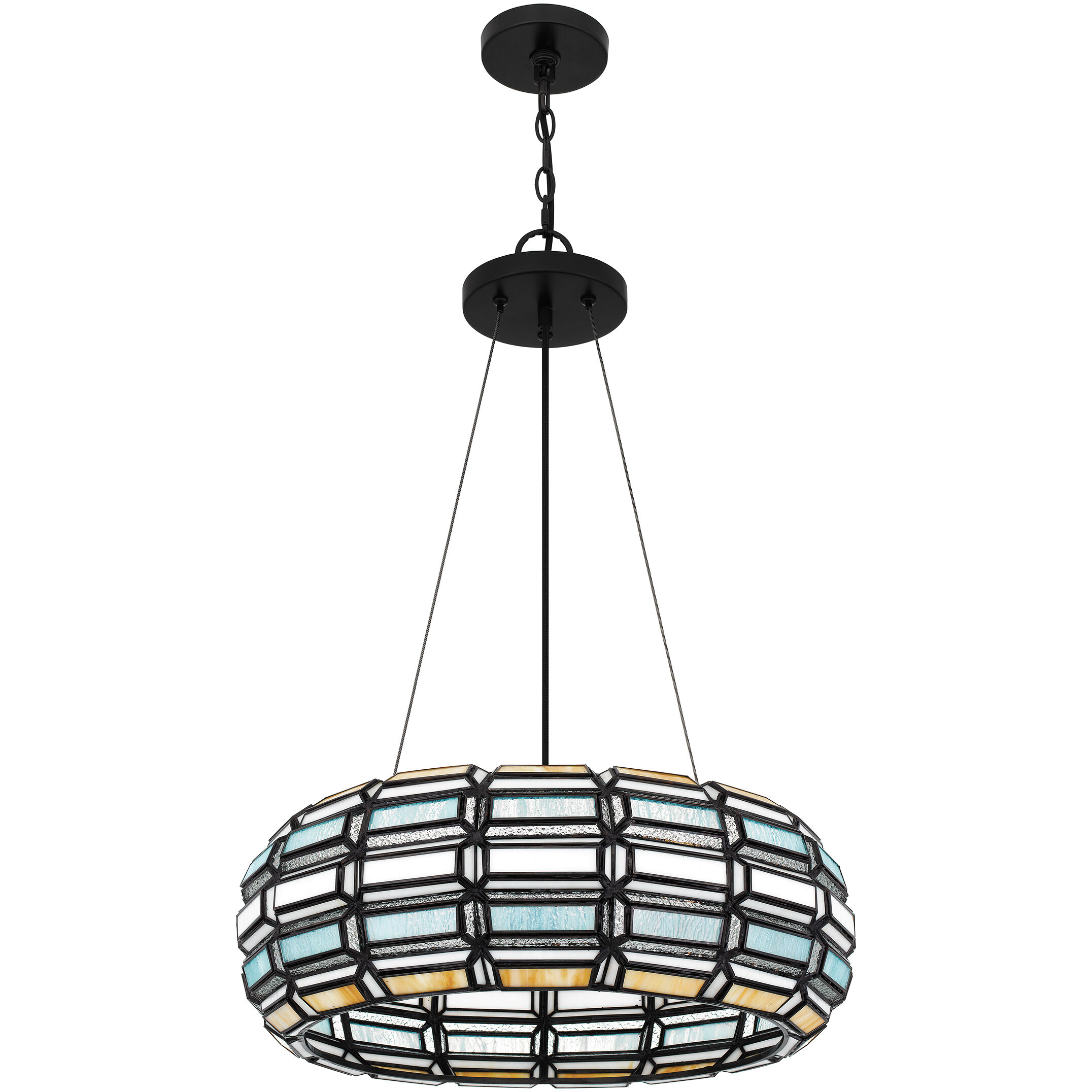 Shanghai 3 Light 20 inch Matte Black Pendant Ceiling Light