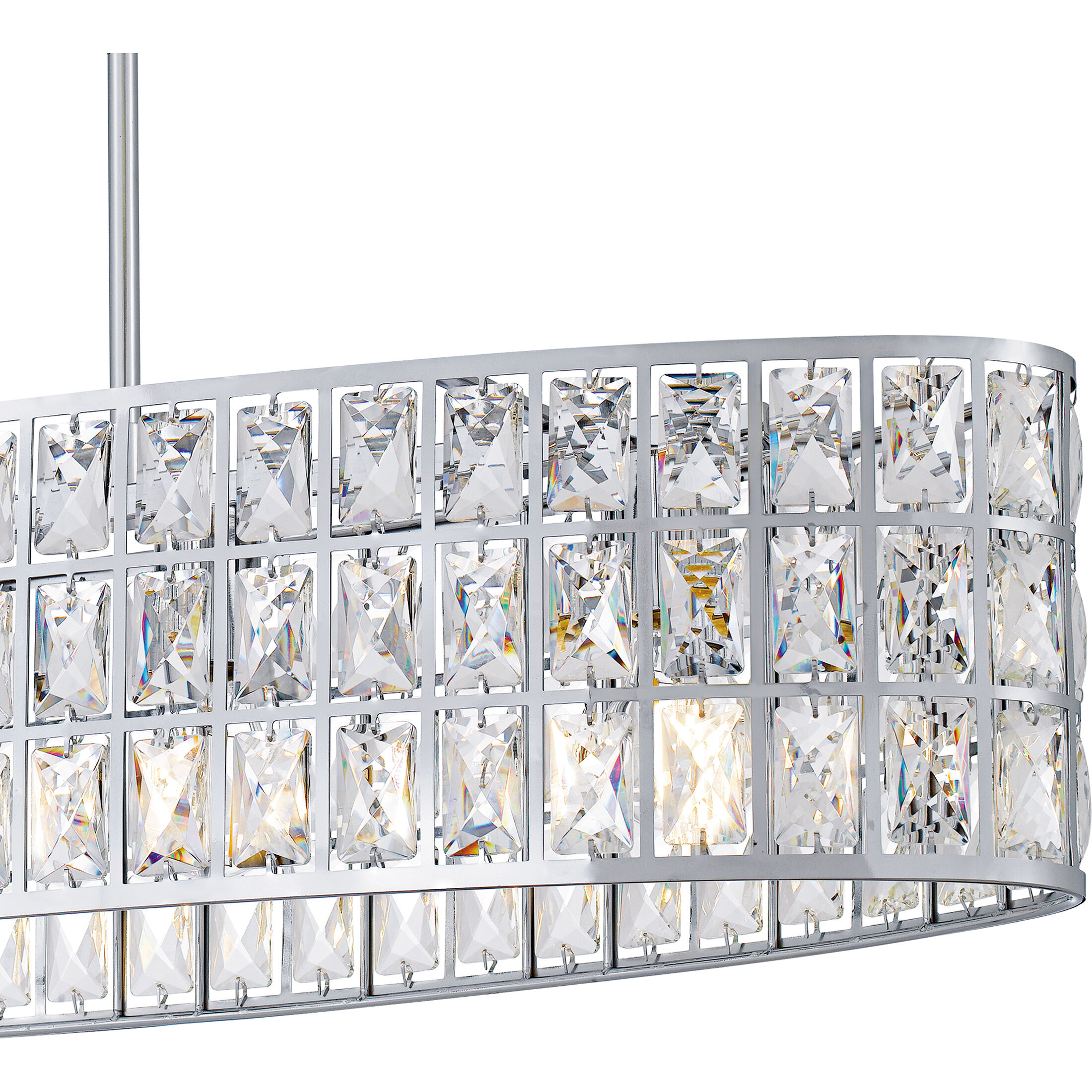 Gibson 5 Light 42 inch Polished Chrome Linear Chandelier Ceiling Light, Medium