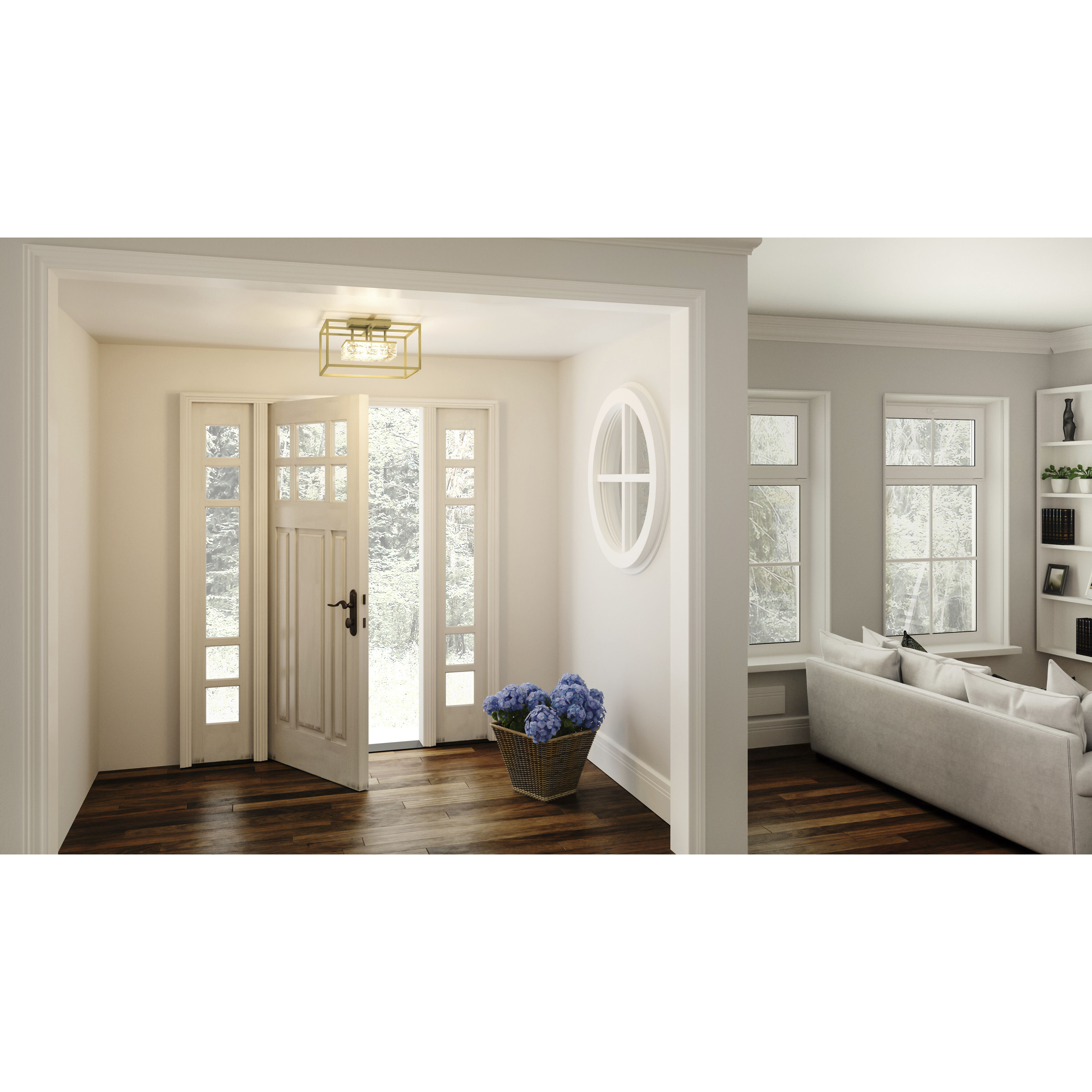 Dazzle LED 16 inch Soft Gold Semi-Flush Mount Ceiling Light