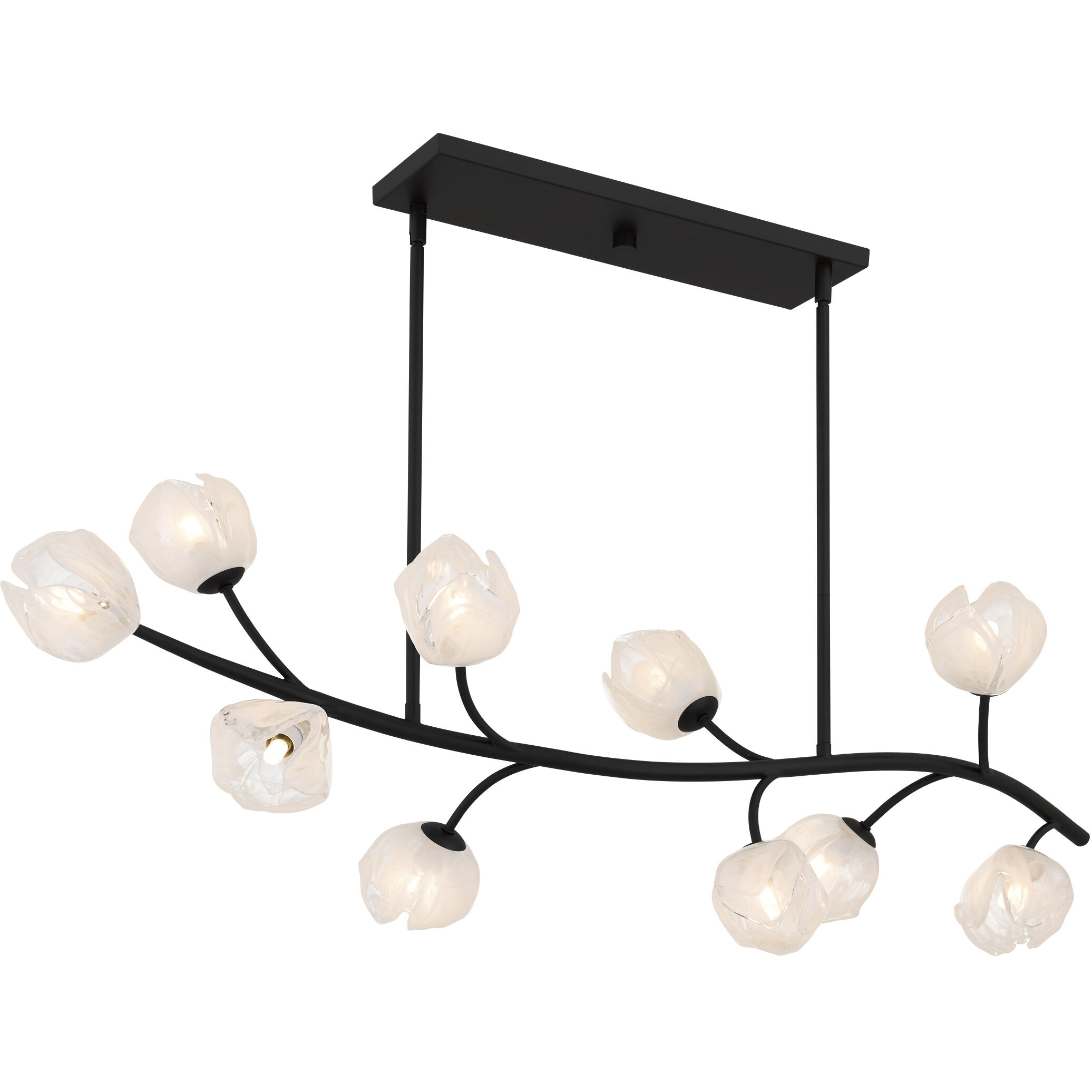 Walker 10 Light 48.5 inch Matte Black Island Light Ceiling Light