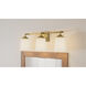 Thoresby 3 Light 22 inch Aged Brass Bath Light Wall Light