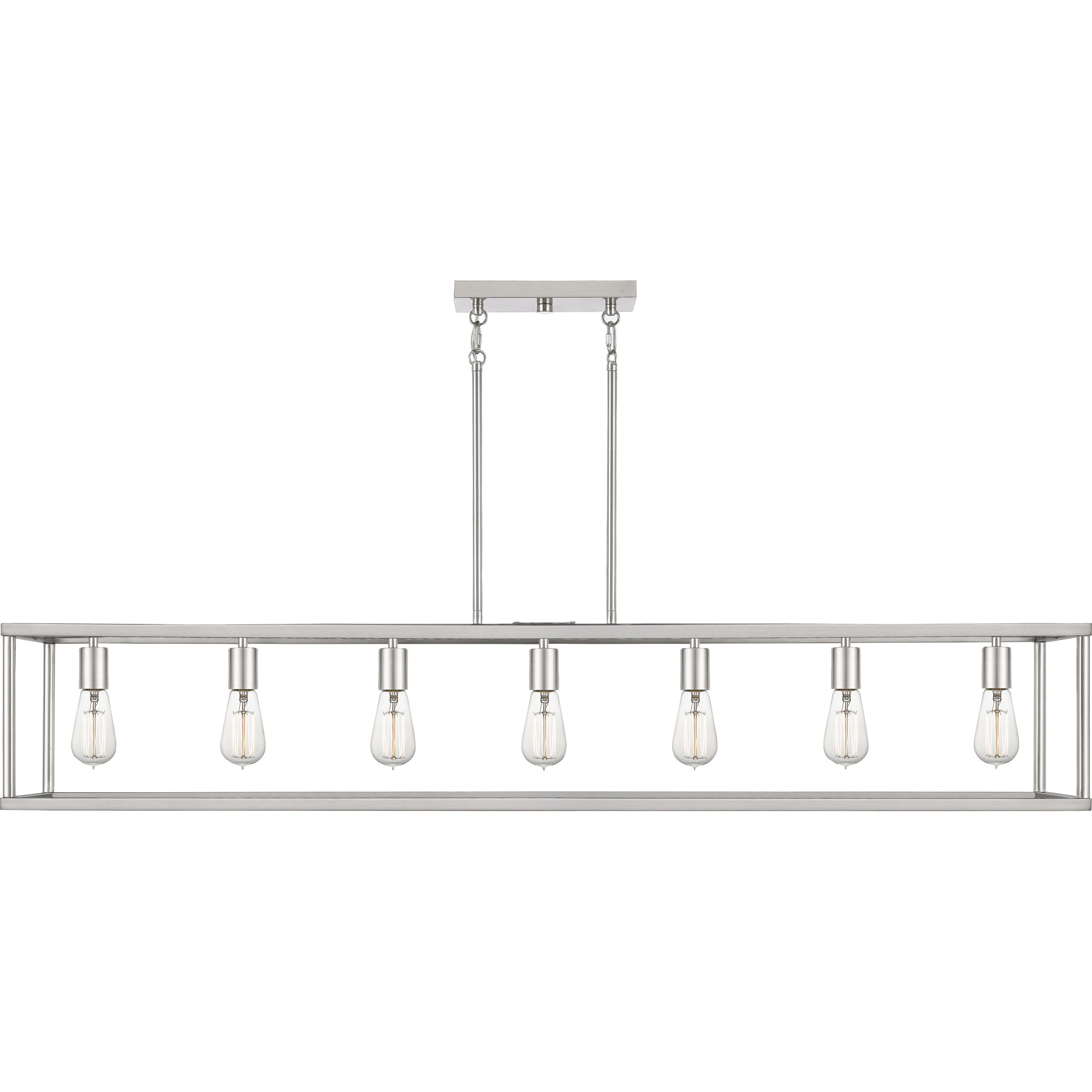 New Harbor 7 Light 52 inch Brushed Nickel Island Chandelier Ceiling Light