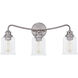Rover 3 Light 24 inch Polished Antique Nickel Bath Light Wall Light