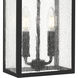 Damian 2 Light 18 inch Matte Black Outdoor Wall Lantern