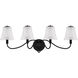 McKinney 4 Light 31 inch Matte Black Bath Light Wall Light