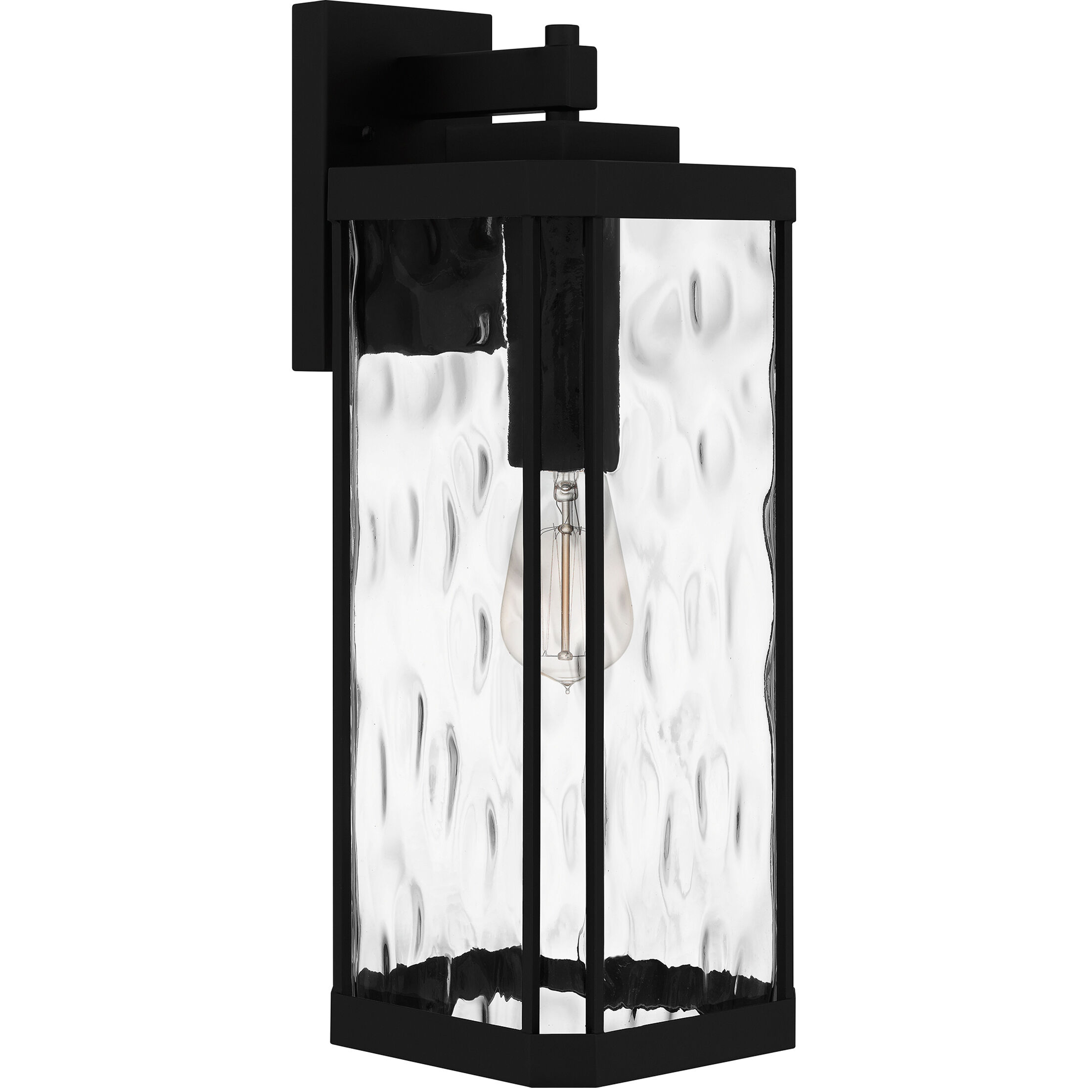Balchier 1 Light 20 inch Matte Black Outdoor Wall Lantern