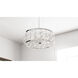 Terrarock 23 inch Polished Chrome with Clear Blades Fandelier