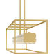 Dazzle LED 48 inch Soft Gold Linear Chandelier Ceiling Light, Large