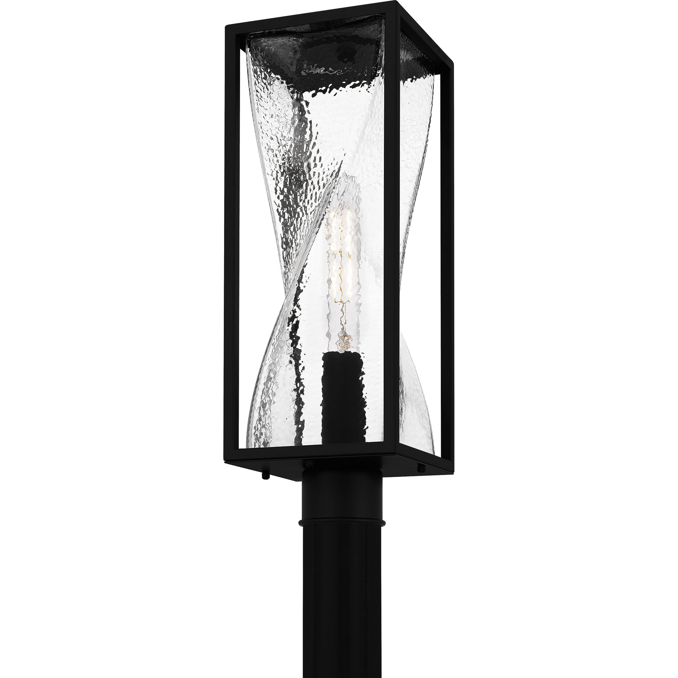 Zarah 1 Light 21.25 inch Matte Black Outdoor Post Lantern, Large