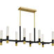 Davies 8 Light 44 inch Brushed Gold Island Light Ceiling Light