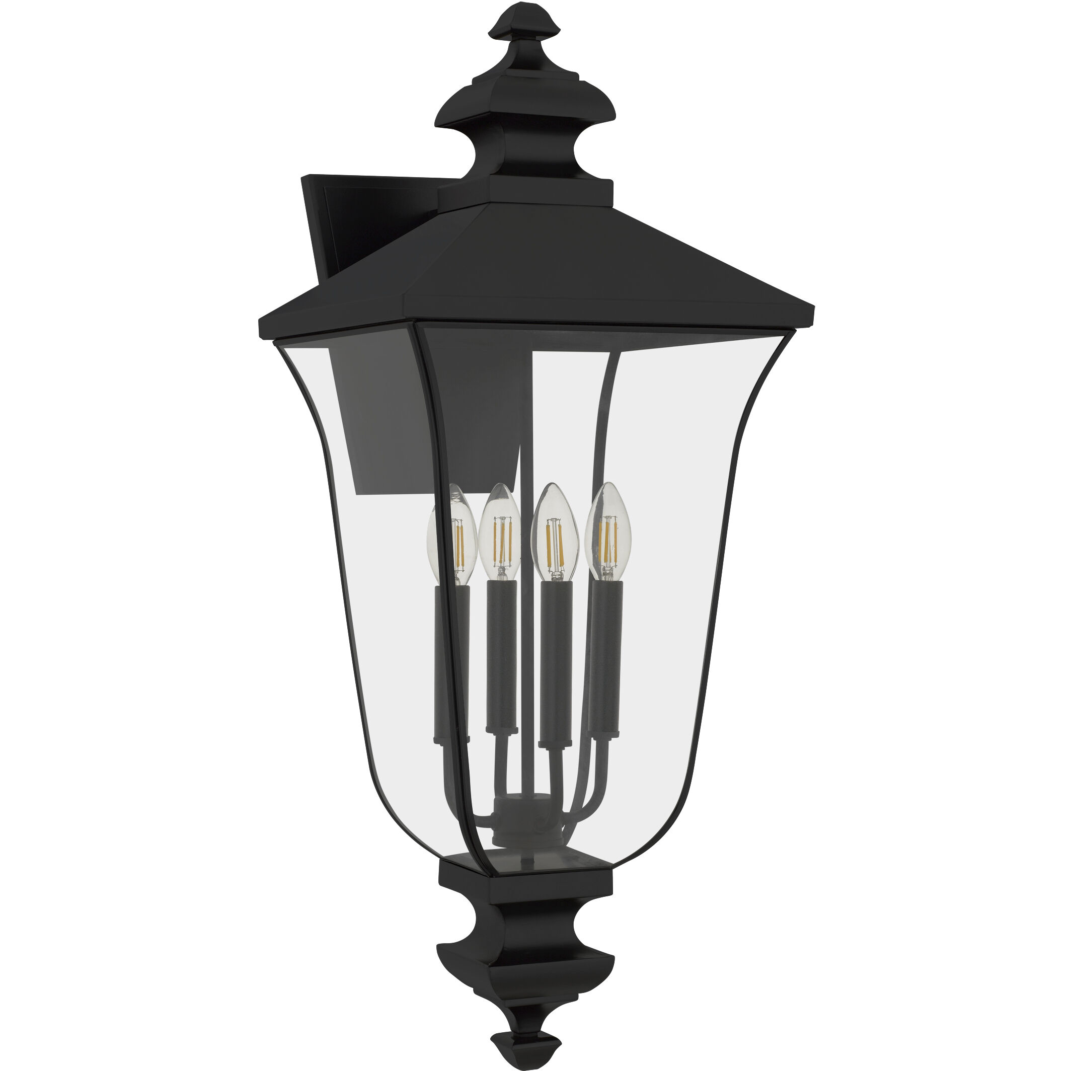 Farley 4 Light 30.5 inch Matte Black Outdoor Wall Lantern