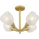 Adelyn 4 Light 22 inch Gold Leaf Semi-Flush Mount Ceiling Light