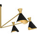 Arden 6 Light 52 inch Matte Black Chandelier Ceiling Light