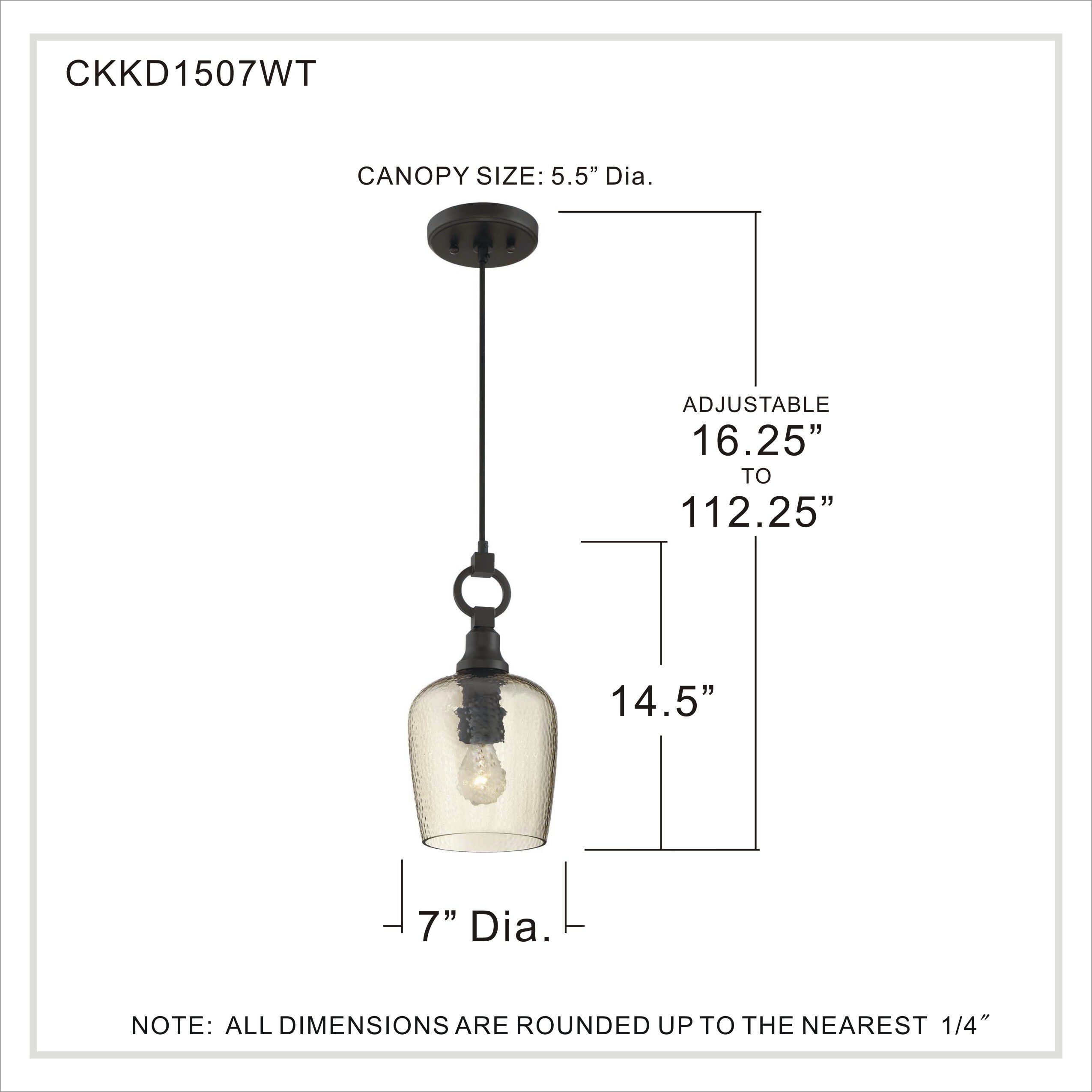Kendrick 1 Light 7 inch Western Bronze Mini Pendant Ceiling Light