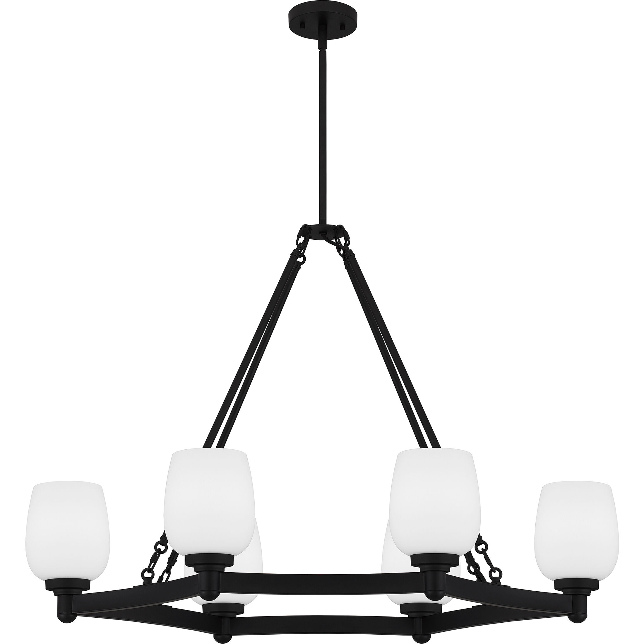 Penning 6 Light 38 inch Matte Black Island Light Ceiling Light