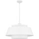 Lumi 3 Light 24 inch Matte White Pendant Ceiling Light, Large
