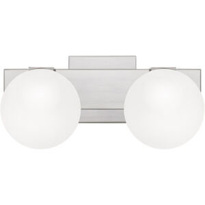 Clements 2 Light 15 inch Brushed Nickel Bath Light Wall Light