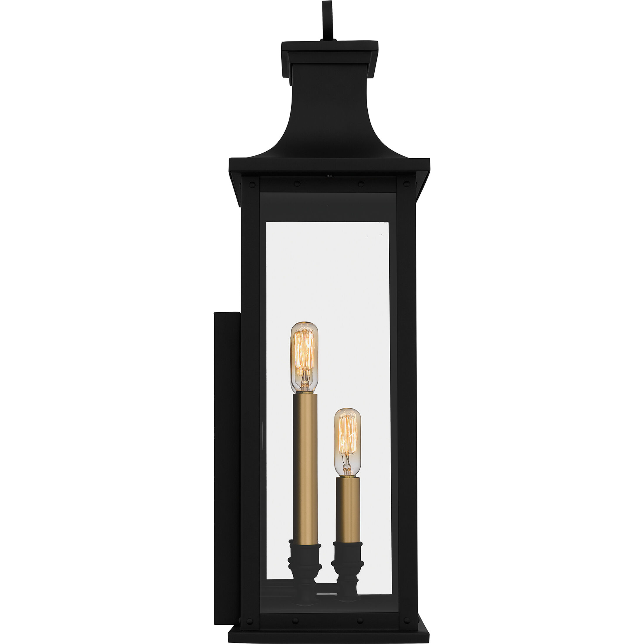 Abernathy Outdoor Wall Lantern in Matte Black, Large