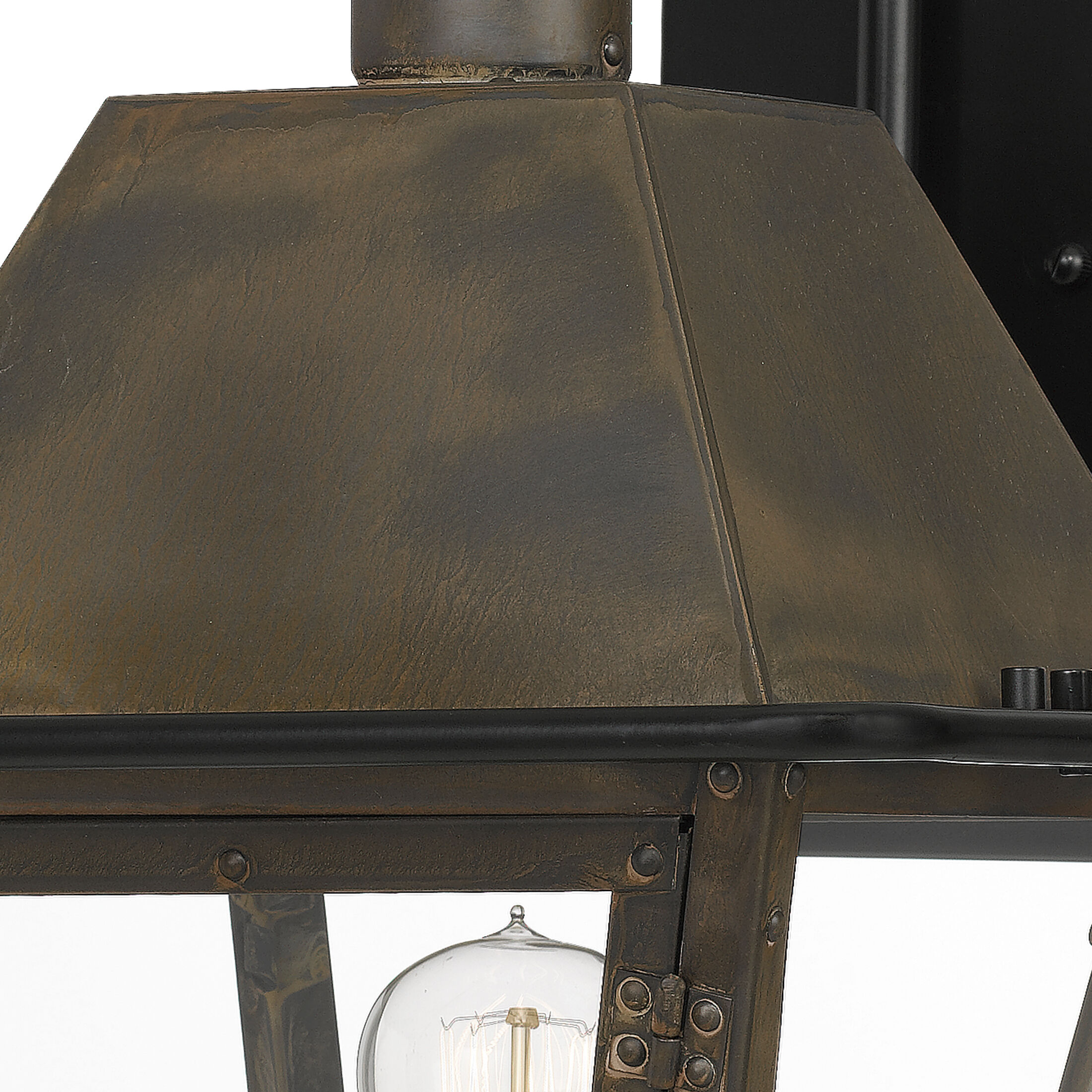 Quoizel Rue de Royal One Light Outdoor Wall Lantern Industrial Bronze RO8418IZ