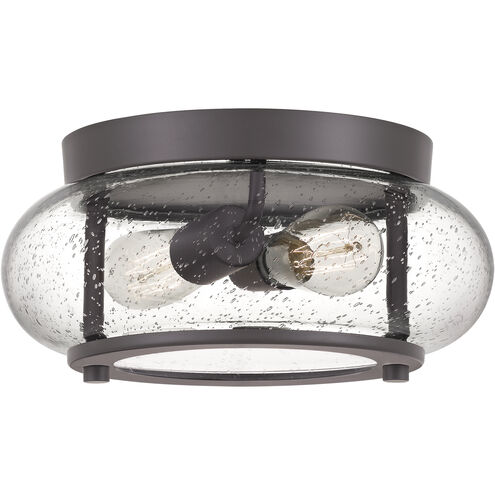 Trilogy 2 Light 12 inch Old Bronze Flush Mount Ceiling Light