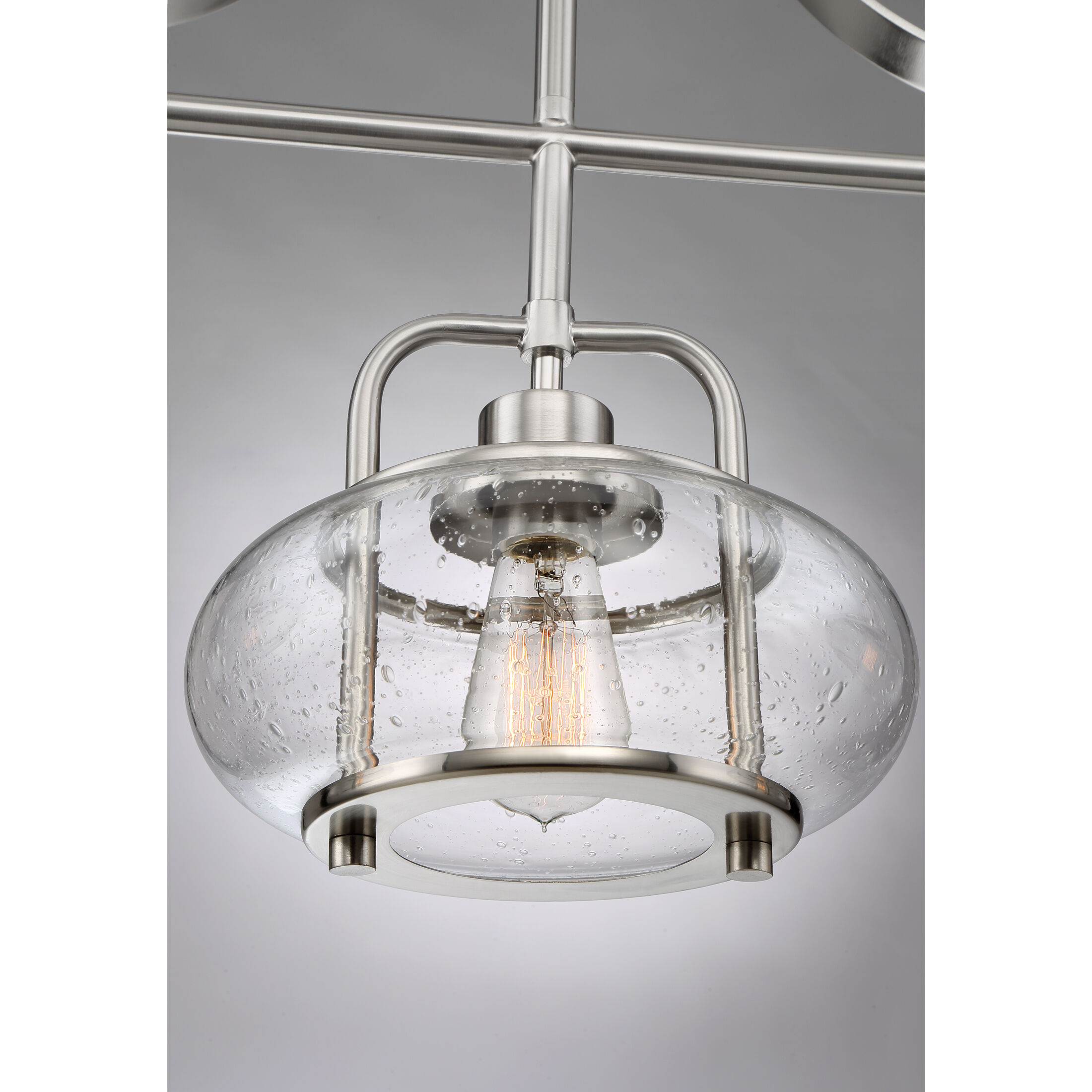 Trilogy 3 Light 38 inch Brushed Nickel Island Chandelier Ceiling Light