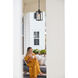 Bramshaw 1 Light 8 inch Matte Black Outdoor Hanging Lantern