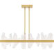 Aurelia LED 42 inch Soft Gold Linear Chandelier Ceiling Light, Medium