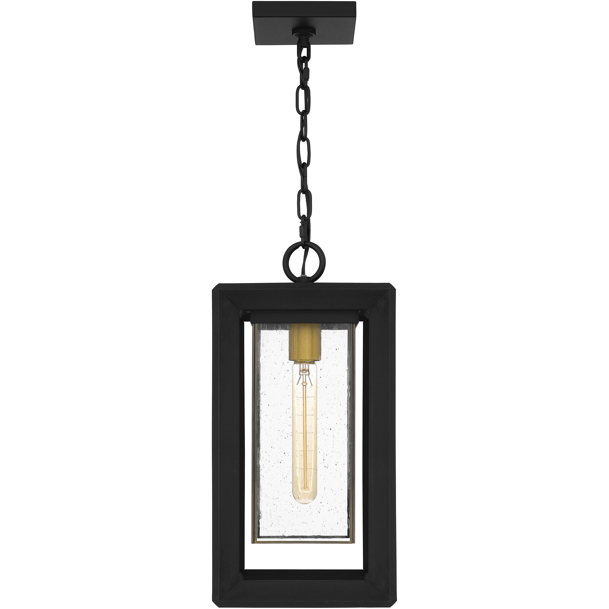 Infinger 1 Light 9 inch Earth Black Outdoor Hanging Lantern, Large