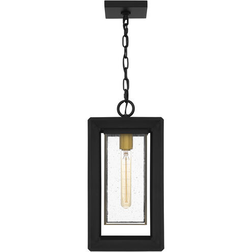 Infinger 1 Light 9 inch Earth Black Outdoor Hanging Lantern, Large