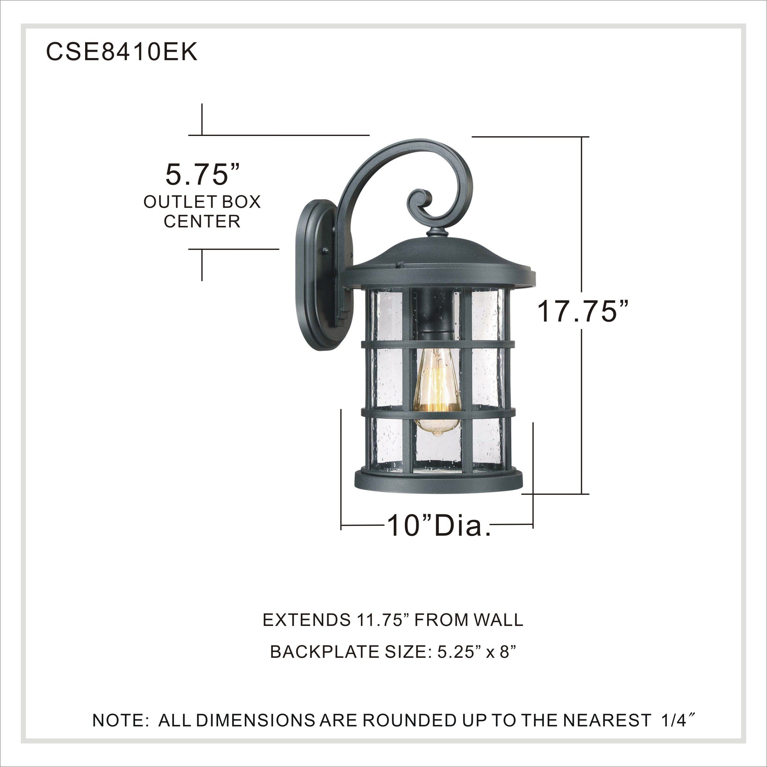 Crusade 1 Light 18 inch Earth Black Outdoor Wall Lantern