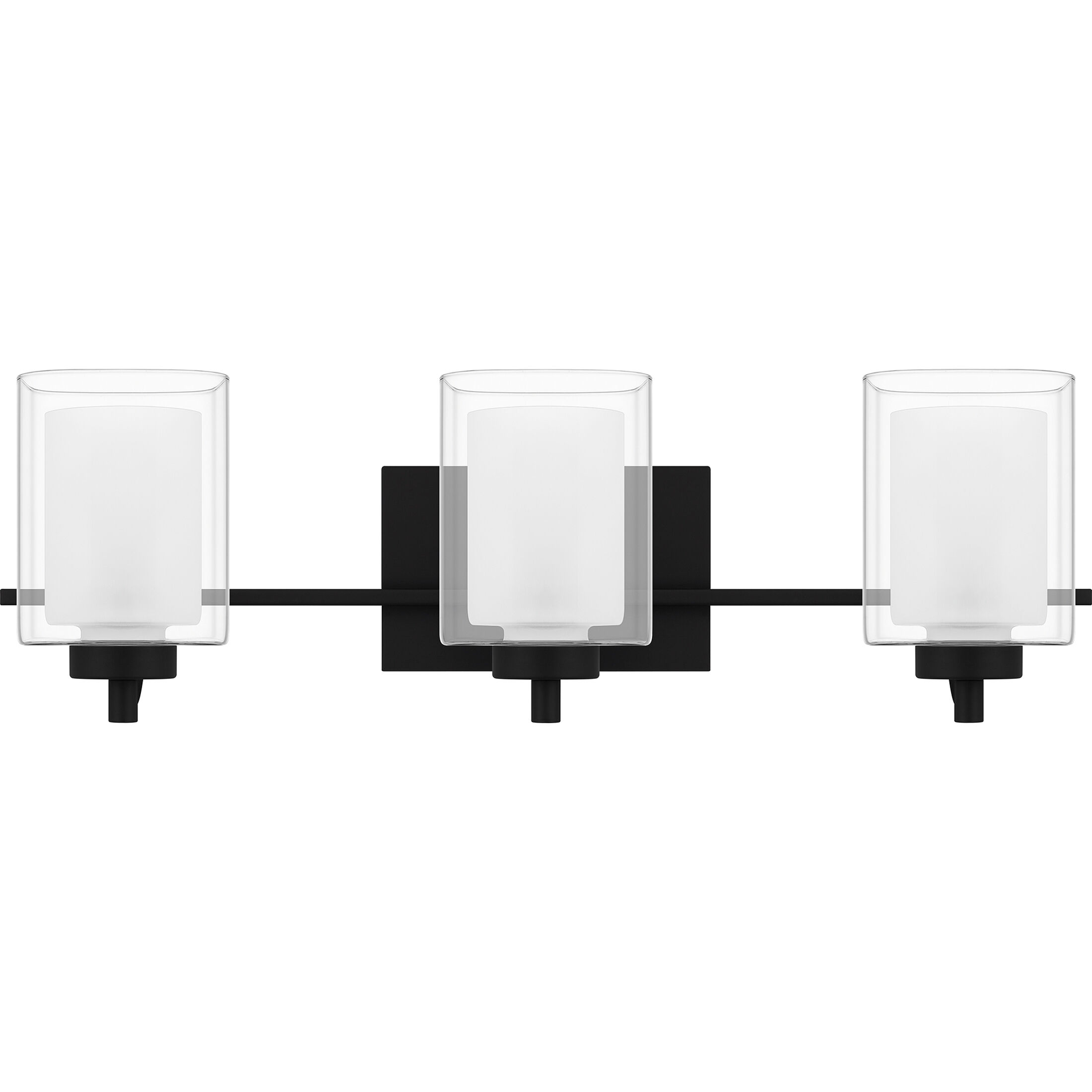Kolt 3 Light 26 inch Matte Black Bath Light Wall Light