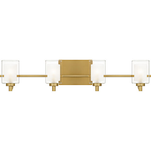 Kolt 4 Light 29 inch Brushed Gold Bath Light Wall Light in Bronze Gold, Extra Large