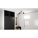 Arden 3 Light 26 inch Matte Black Semi-Flush Mount Ceiling Light, Large