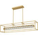 Dazzle LED 48 inch Soft Gold Linear Chandelier Ceiling Light, Large