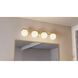 Spherical 4 Light 30.75 inch Aged Brass Bath Light Wall Light, Extra Large