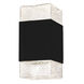 Saxton LED 10 inch Matte Black Outdoor Wall Lantern, Small