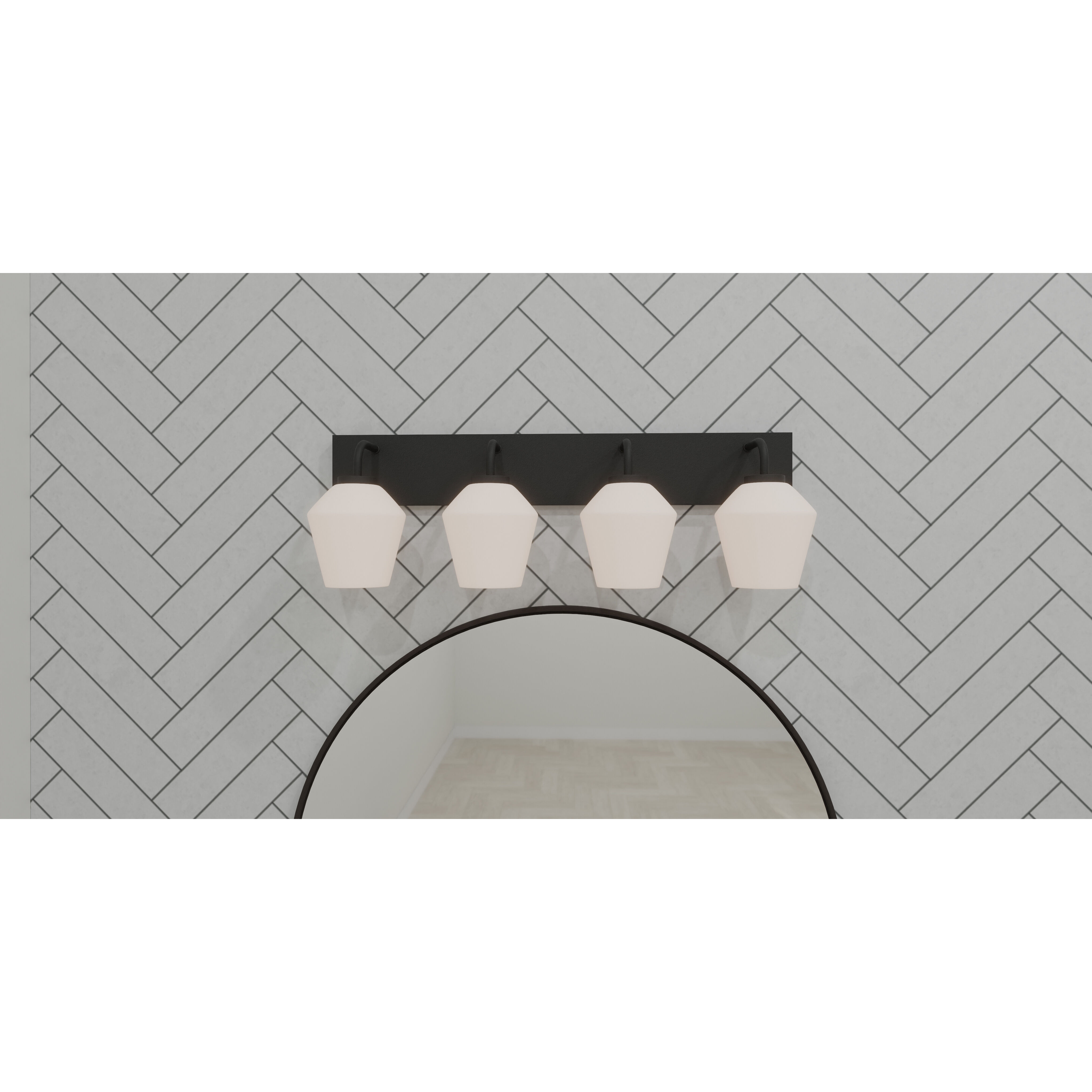 Nielson 4 Light 29.25 inch Matte Black Bath Light Wall Light, Extra Large