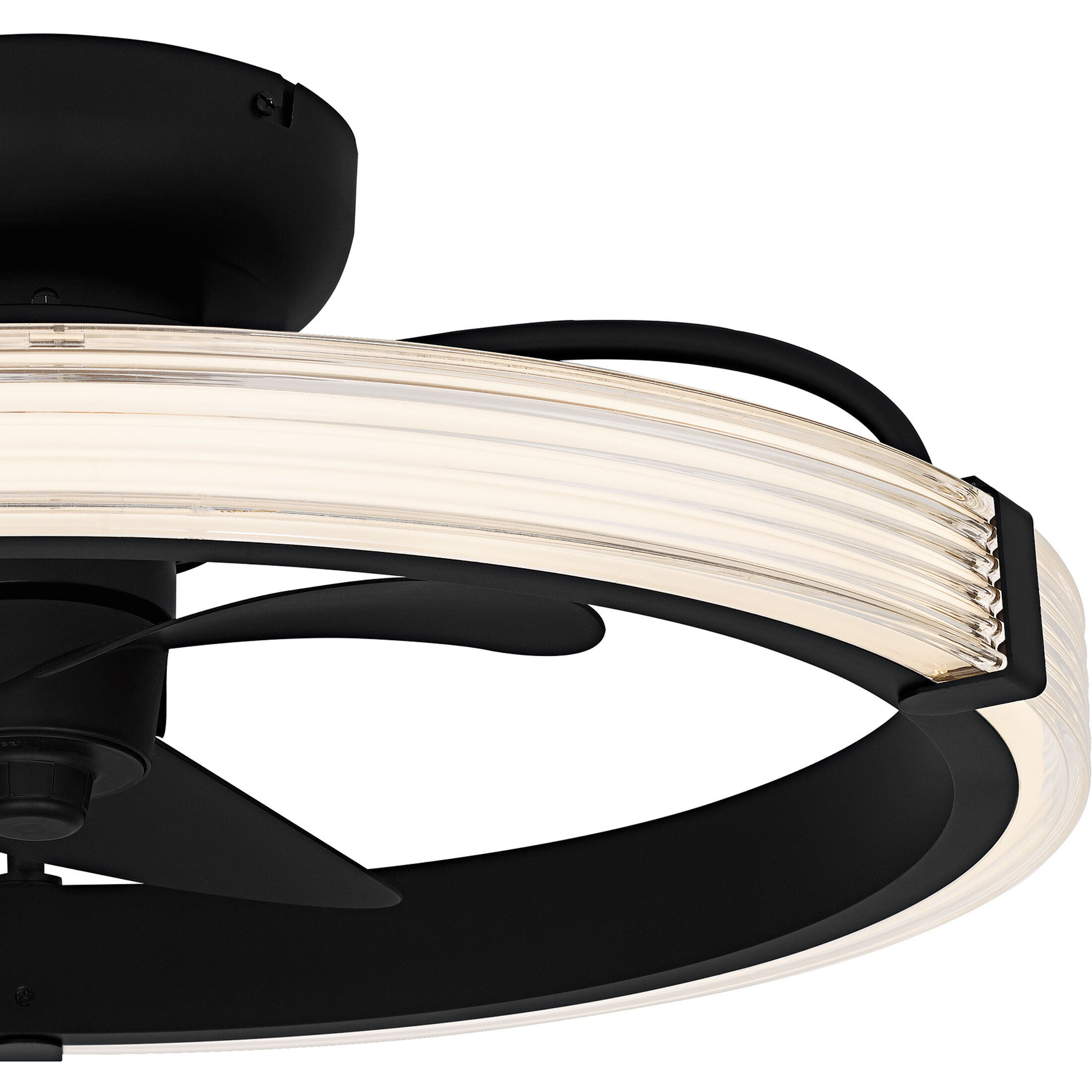 Elrod 23.75 inch Matte Black with Black Matte Blades Fandelier