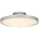 Donne LED 15.75 inch Brushed Nickel Semi-Flush Mount Ceiling Light, Medium