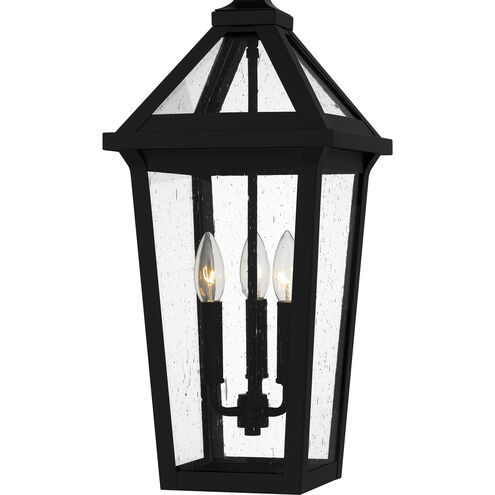 Boulevard 3 Light 9.5 inch Matte Black Outdoor Hanging Lantern, Large
