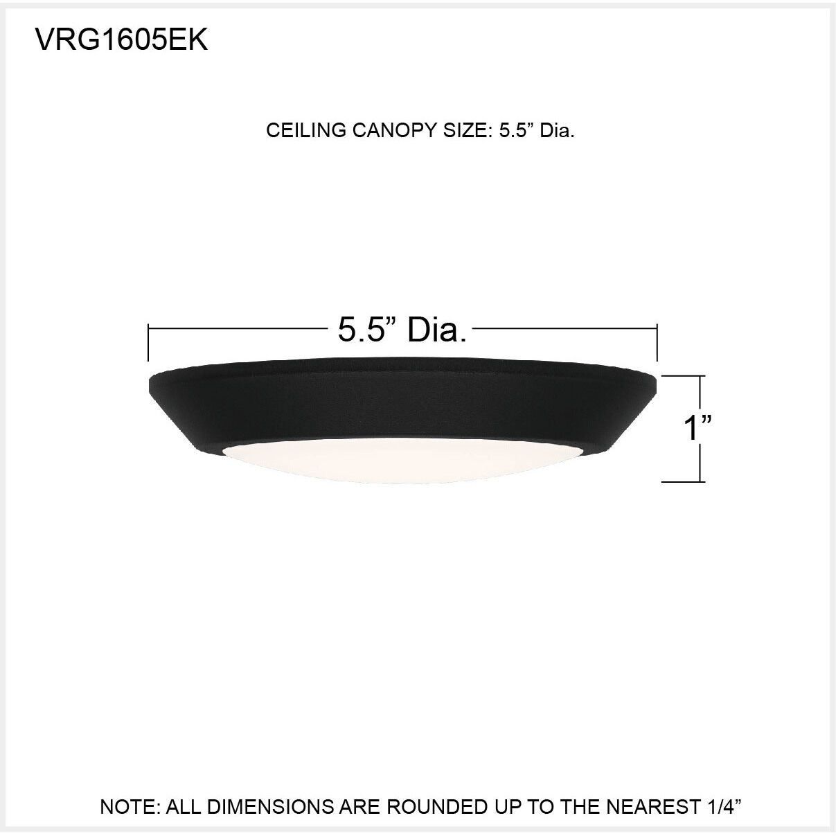 Verge LED 6 inch Earth Black Flush Mount Ceiling Light