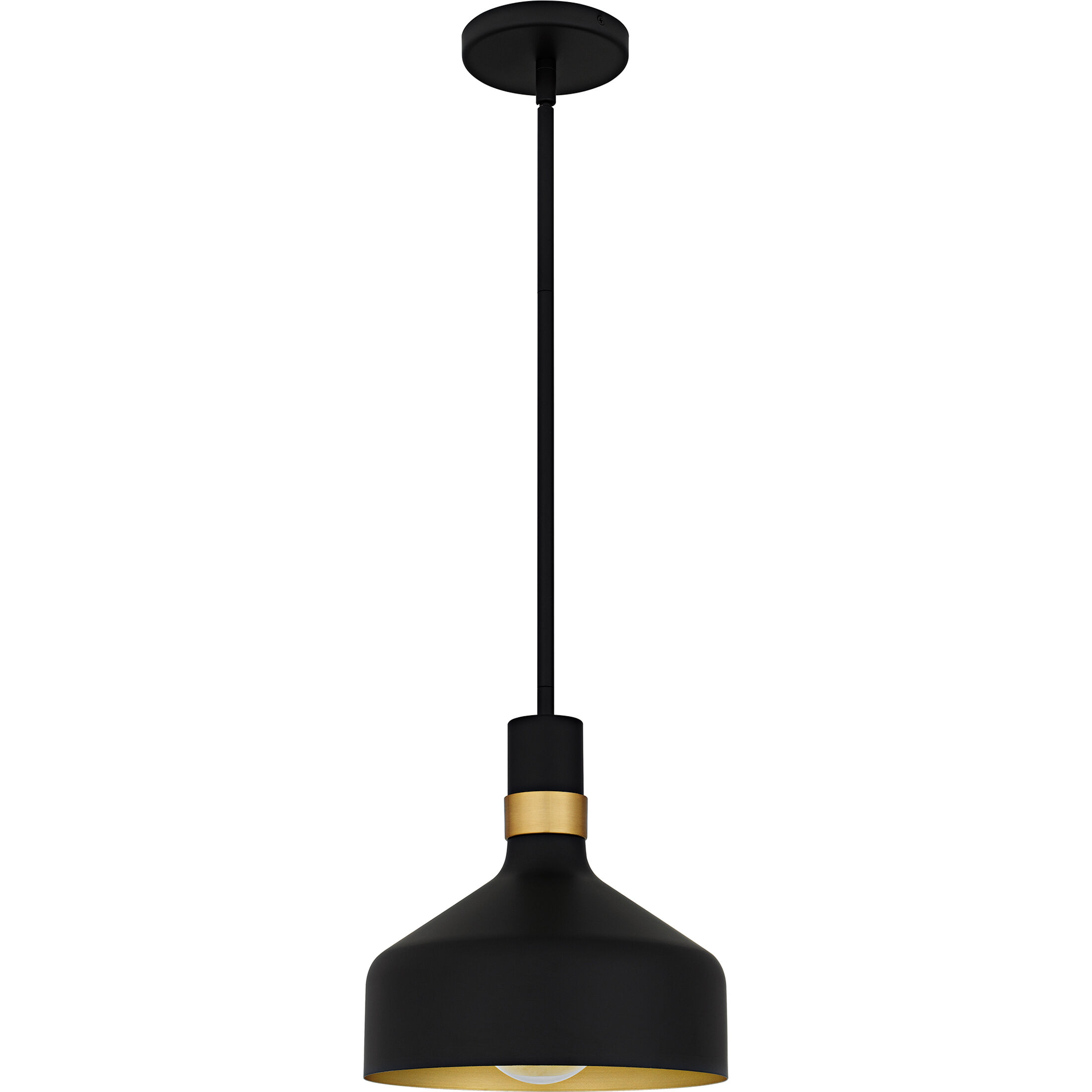 Arbor 1 Light 10 inch Matte Black Mini Pendant Ceiling Light, Small