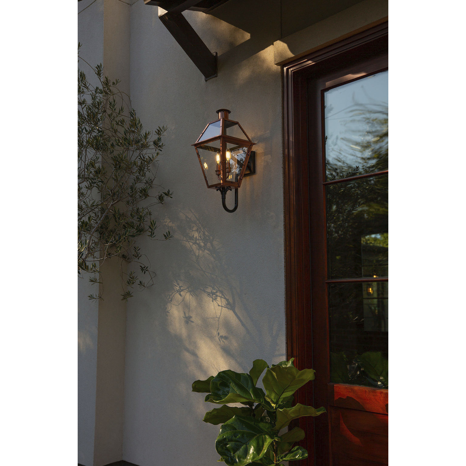 Rue De Royal 2 Light 24 inch Aged Copper Outdoor Wall Lantern