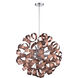 Ribbons 12 Light 23 inch Satin Copper Pendant Ceiling Light