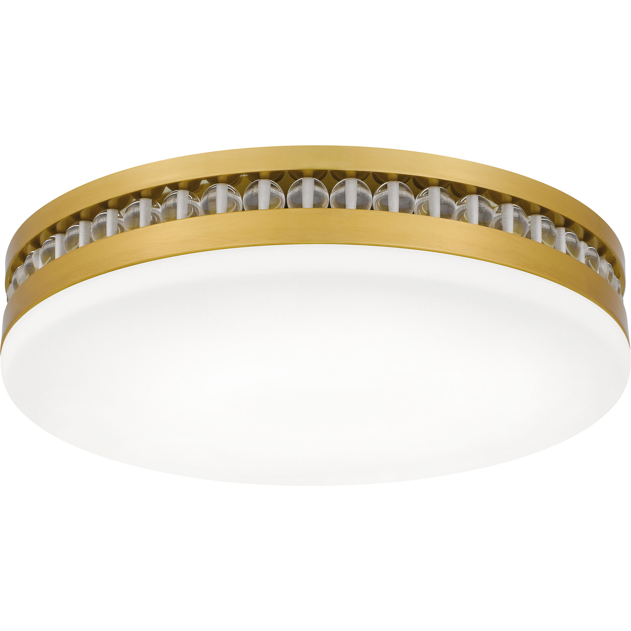 Carey LED 16 inch Brushed Gold Flush Mount Ceiling Light, Medium