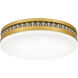 Carey LED 16 inch Brushed Gold Flush Mount Ceiling Light, Medium