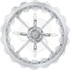 Terrarock 23 inch Polished Chrome with Clear Blades Fandelier